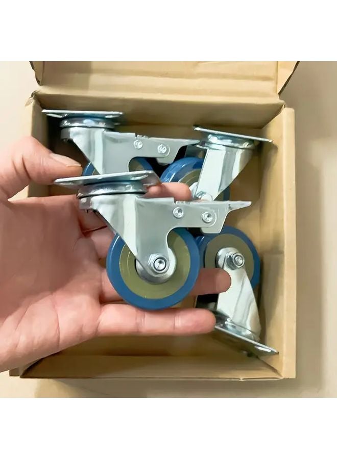 Heavy Duty 2 Inch Swivel Casters 360 Rotation 440lbs Capacity 4pcs With Brake - Image 4