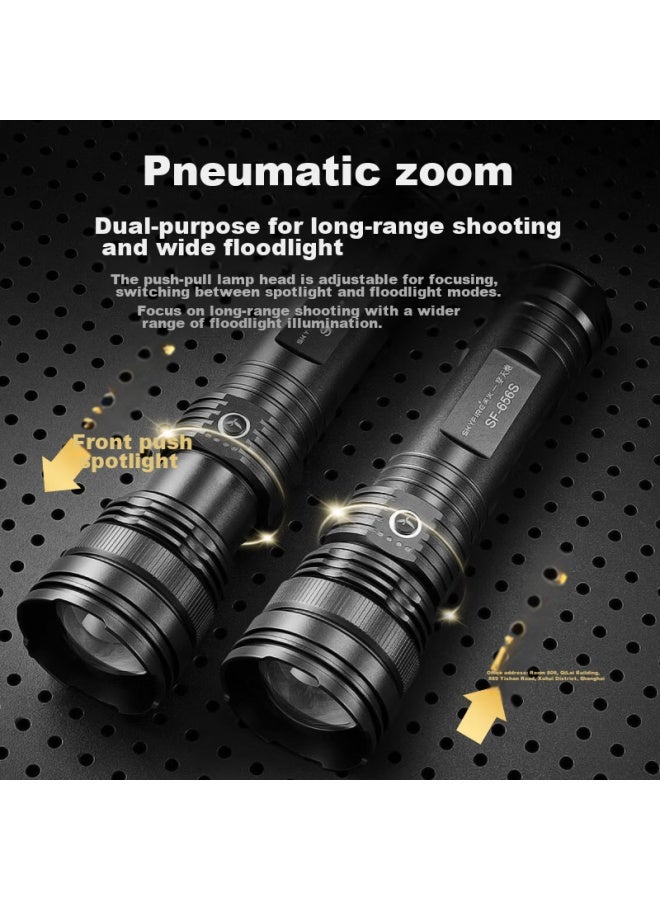 SkyFire Tianhuo Flashlight, High Brightness, Zoomable, Long-lasting Battery, Long-range, Sky-piercing, Searchlight, Laser, Outdoor, 40000mah - Image 4