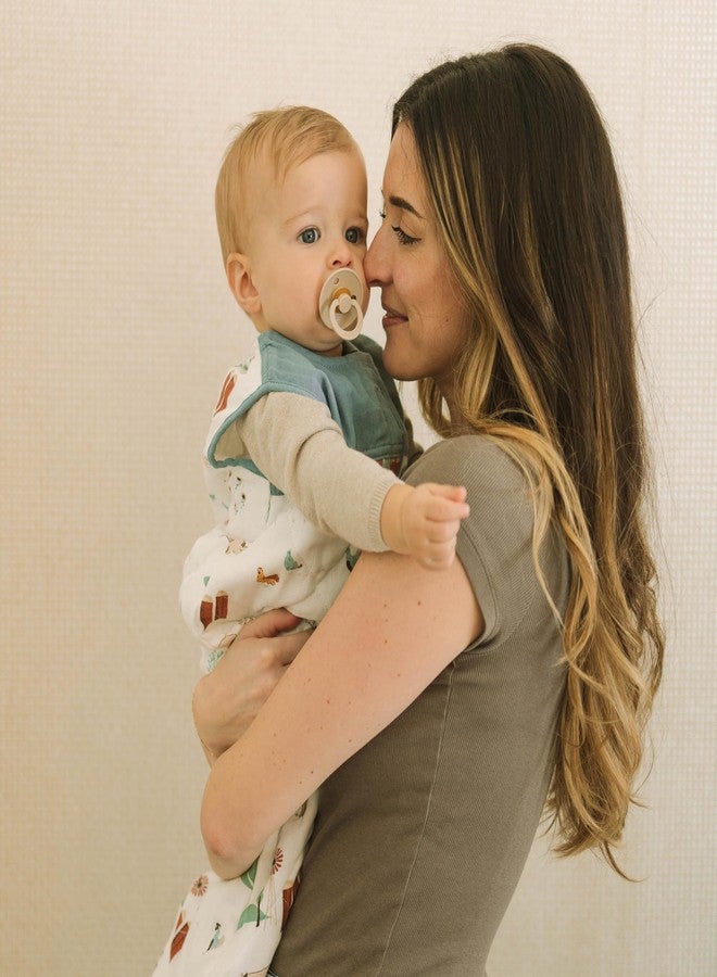 Little Unicorn 18-24 Month Quilted Sleep Sack 2.6 TOG | Soft & Breathable Muslin Cotton for safer sleep | 2 way zipper (Farmyard) - Image 5