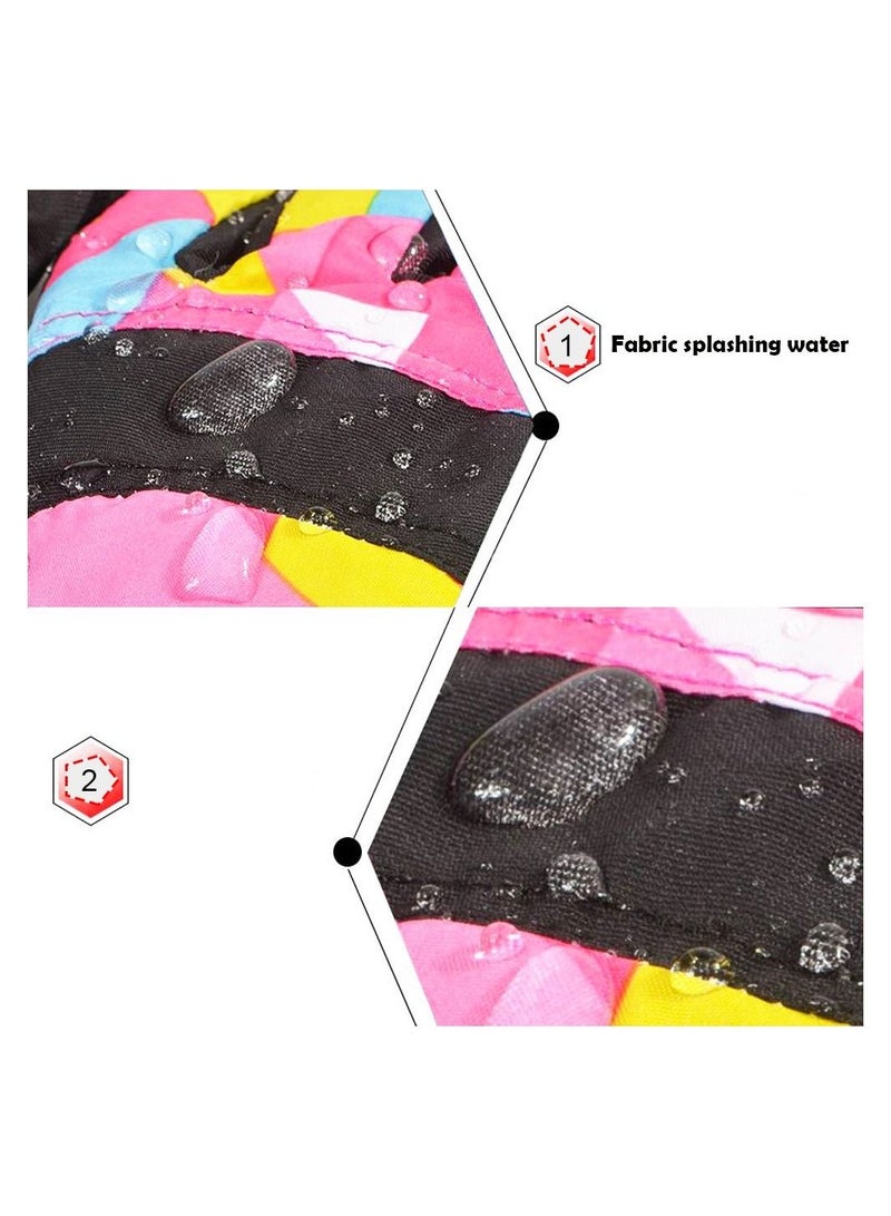 Y&D Kids Snow Gloves, Waterproof Winter Gloves with Adjustable Buckle for Girls Boys Outdoor Gift (Pink) - Image 2