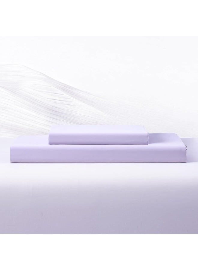 Dream Valley® Outlast® Twin Size Cooling Fitted Sheet with 1 Pillowcase NASA-Grade Technology, Q-Max > 0.4 Aerocool™ Cooling for Night Sweats, Hot Sleepers, Purple - Image 1