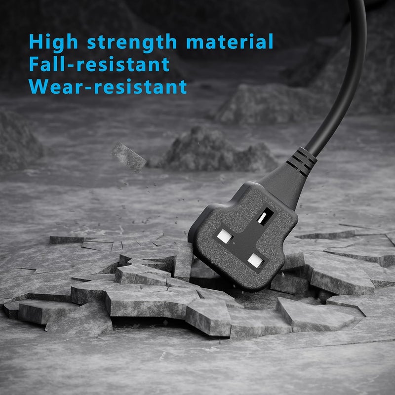 UK Plug Extension Cord 1 Gang 3250W Power Extension Socket with Pure Copper Wiring & Fireproof Protection Extension Cable Outdoor Extension Lead 3 Metre - Image 3
