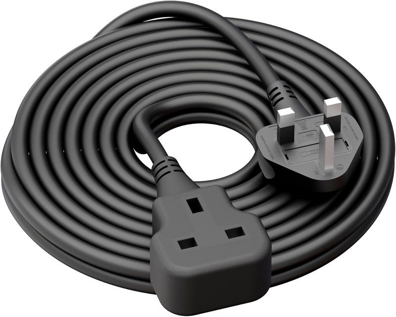 UK Plug Extension Cord 1 Gang 3250W Power Extension Socket with Pure Copper Wiring & Fireproof Protection Extension Cable Outdoor Extension Lead 3 Metre - Image 1
