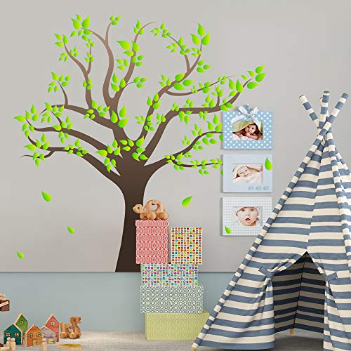 RAINBOW WSK RW-1080 3D Green Tree Wall Stickers Family Photo Tree Wall Decal Removable Peel and Stick DIY Art Wallpaper for Kids Girls Babys Bedroom Bathroom Living Room Nursery Offices - Image 3