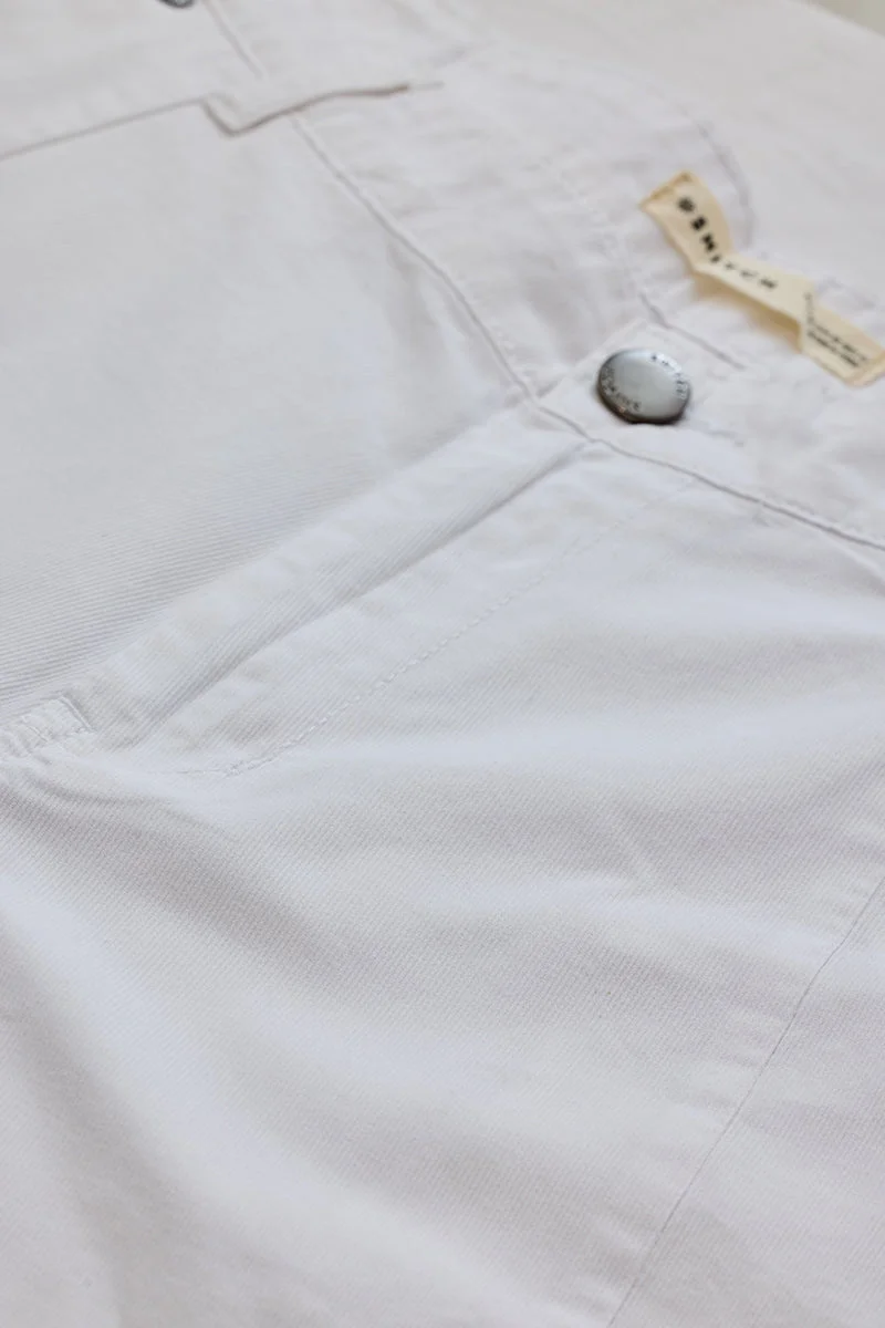 SNITCH White Solid Regular Fit Streetwear Cargo