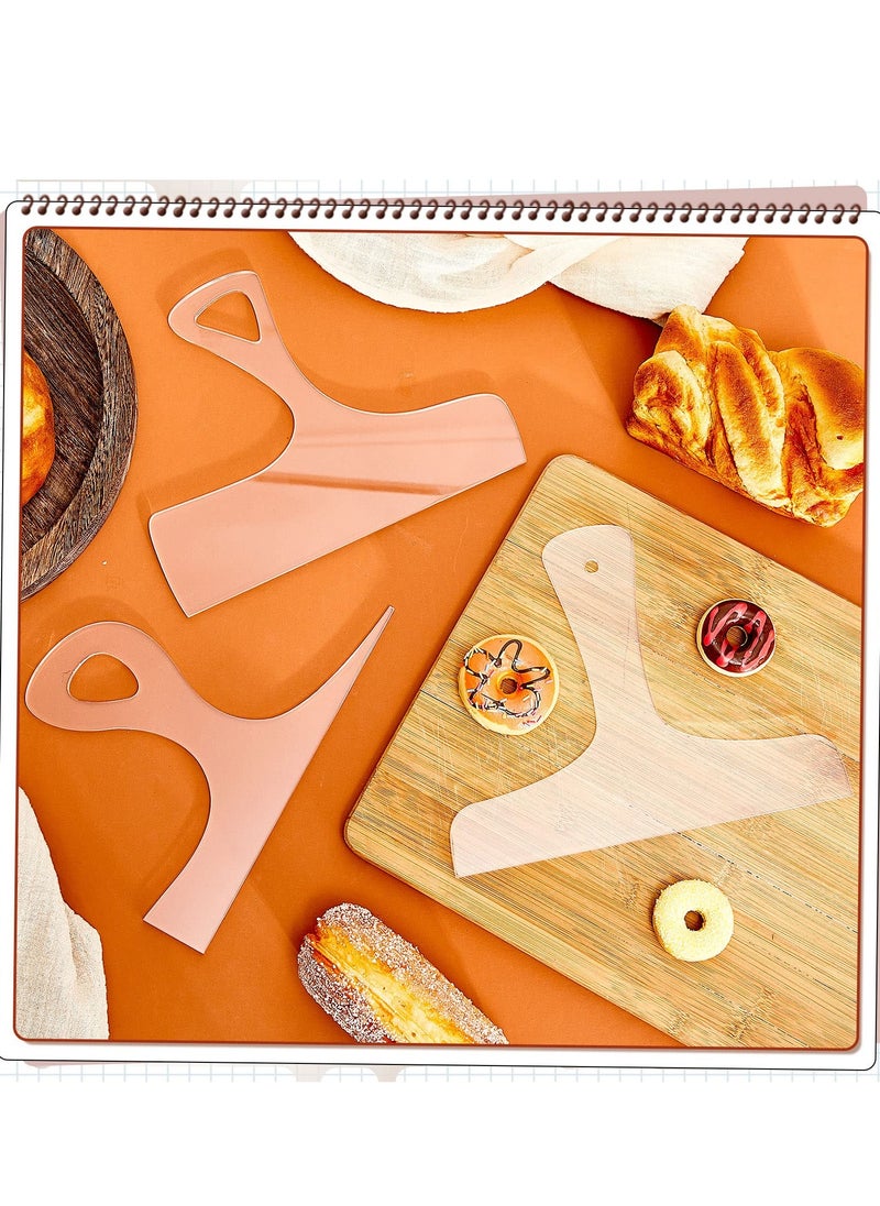 SYOSI - Router Templates for Woodworking, 3PCS Charcuterie Template Acrylic Handle Cutting Board Router Template, Angled Curvy Tracing Stencils Guide Tools for Kitchen - Image 1