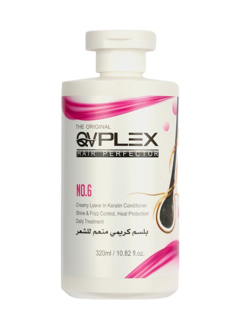 THE ORIGINAL QVPLEX HAIR PERFECTOR NO.6 Creamy Leave In Keratin Conditioner Shine & Frizz Control, Heat Protection Daily Treatment 320 ml - pzsku/ZDCEC942AD1F5217E15CAZ/45/_/1726162278/b2434fb0-6da7-46fe-95fd-296755f3a36a