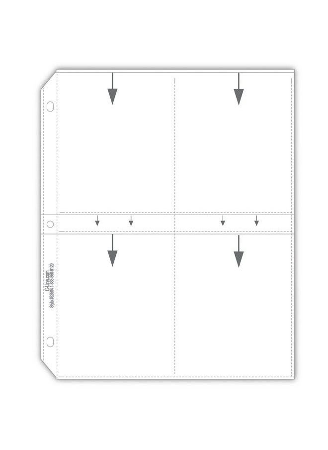 C-Line Ring Binder Photo Storage Pages For 3.5 X 5 Inch Photos Top Load 8 Photos Page 50 Pages Per Box (52584)  - Image 3