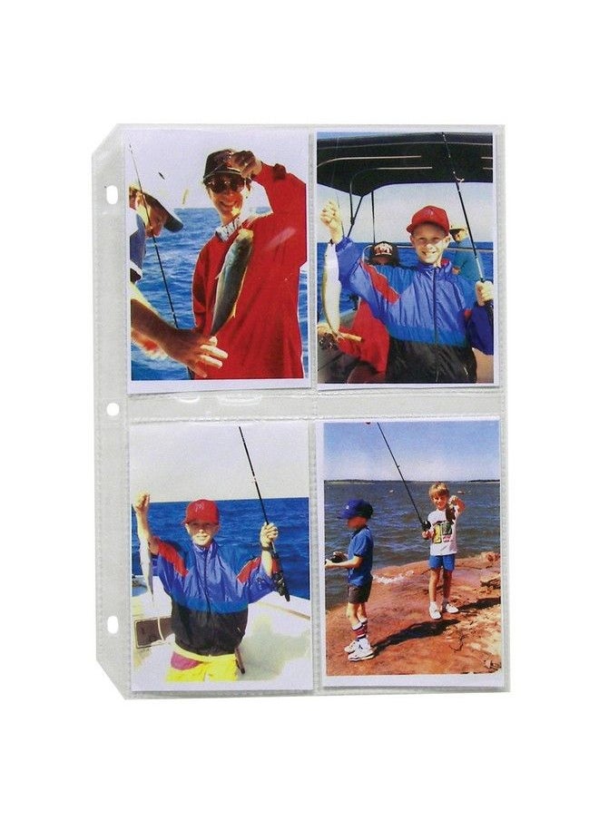 C-Line Ring Binder Photo Storage Pages For 3.5 X 5 Inch Photos Top Load 8 Photos Page 50 Pages Per Box (52584)  - Image 2