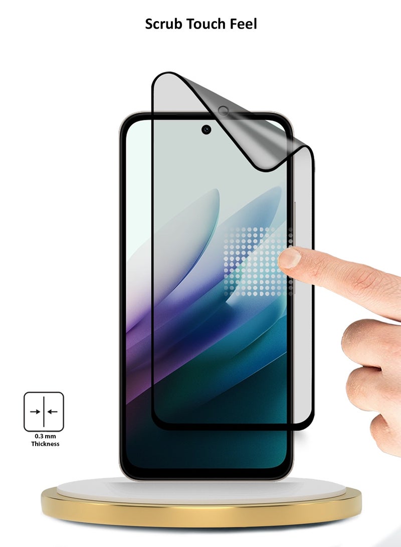 Wtech Xiaomi Redmi 15 4G/5G 2025 Premium Nano Ceramic Full Glue Full Cover Matte Flexible Screen Protector (MSCNMN) - Clear/Black - Image 4