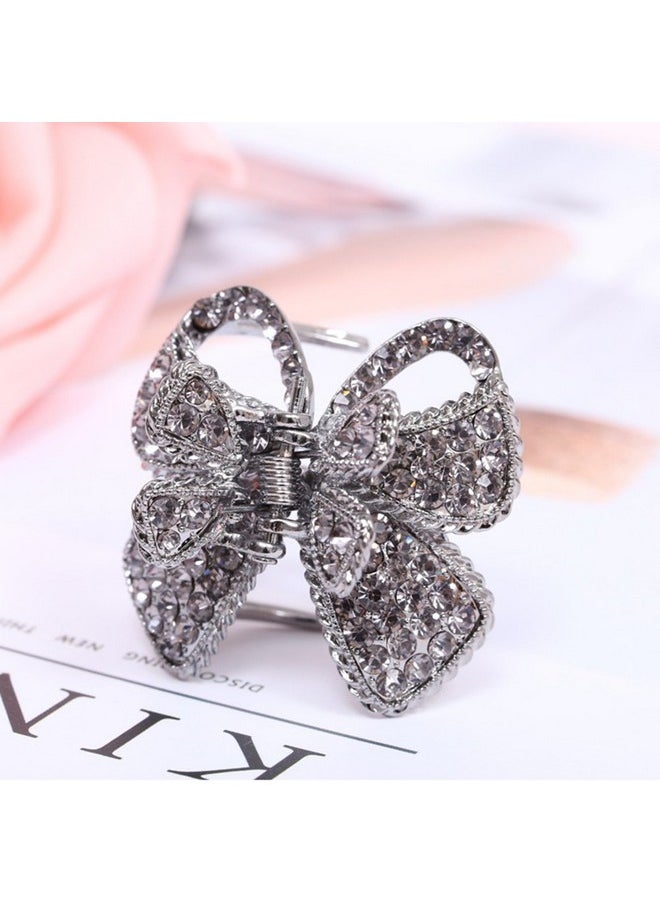 Ruihfas - 3Pcs Retro Crystal Rhinestone Butterfly Bangs Clip Bow Hair Claw Gripper For Girls Women 0.78×1.38 Inch - Image 1
