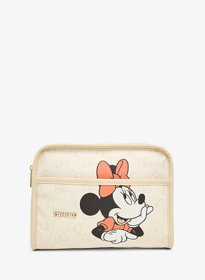 R&b Minnie Mouse Print Travel Pouch