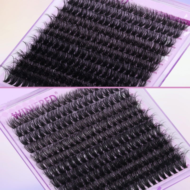 Winifred Lash Extension Kit Lash Clusters Thick Individual Lashes 10-16mm Eyelashes Extension Kit 50D Wispy Mink Lash Kit Cluster Lashes with Lash Bond and Seal by Winifred - Image 5