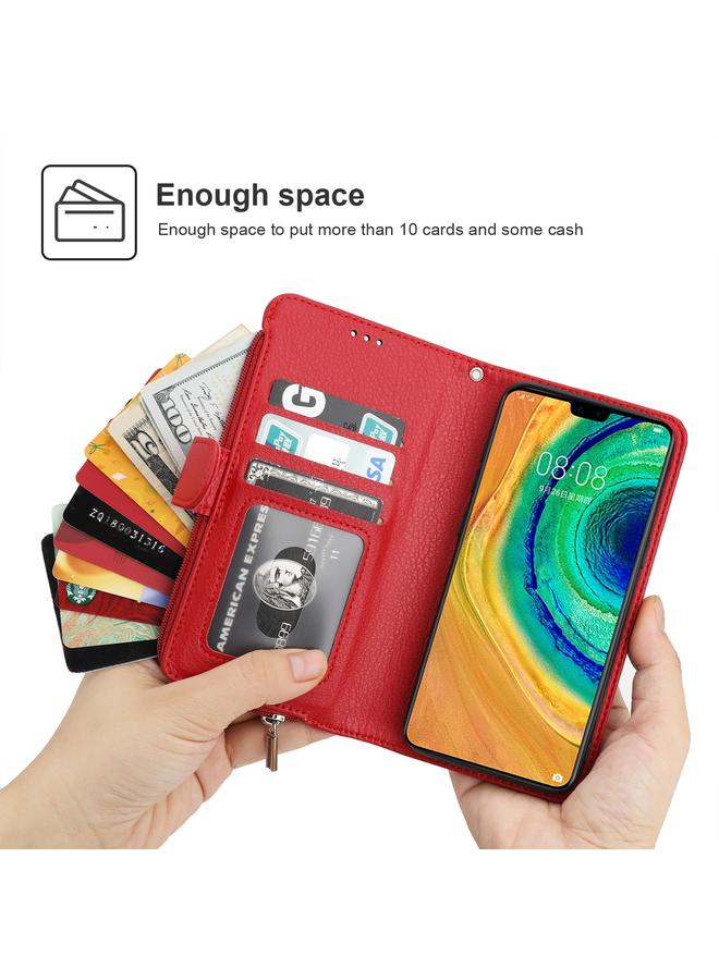 S-TOP Case For Huawei Mate 30 Pro Microfiber Zipper Horizontal Flip Leather Case - Image 5