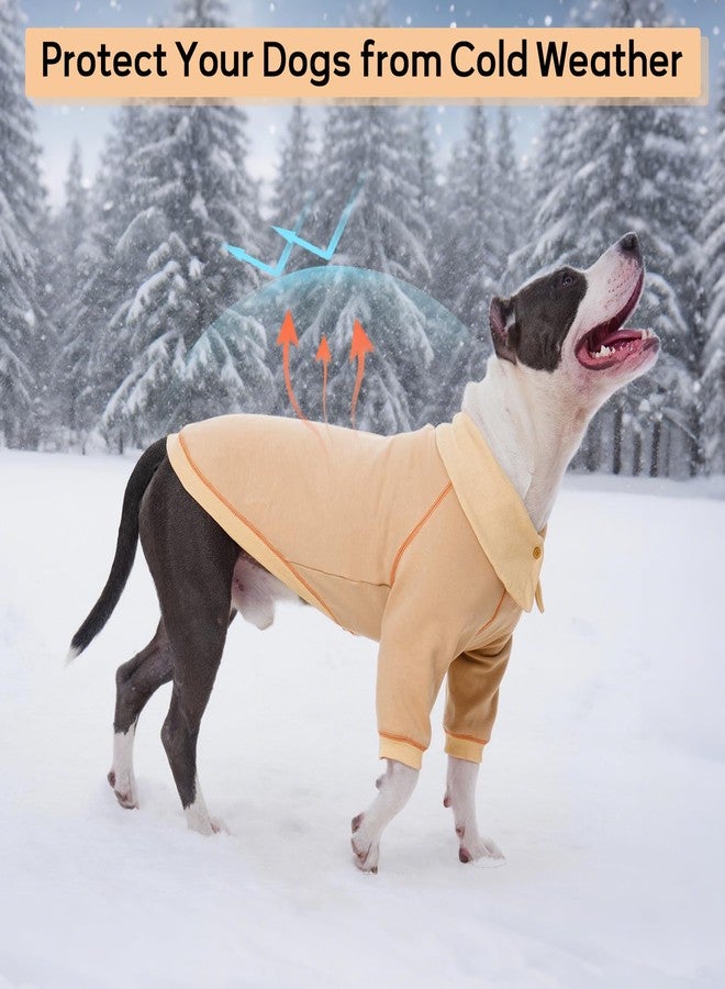 ROZKITCH Dog Hoodie with Leash Hole,Lightweight Dog Sweaters for Medium Large Dogs Soft Brushed Fleece Clothes Hoodie Sweatshirt for Bulldog LightKhaki XL - Image 5