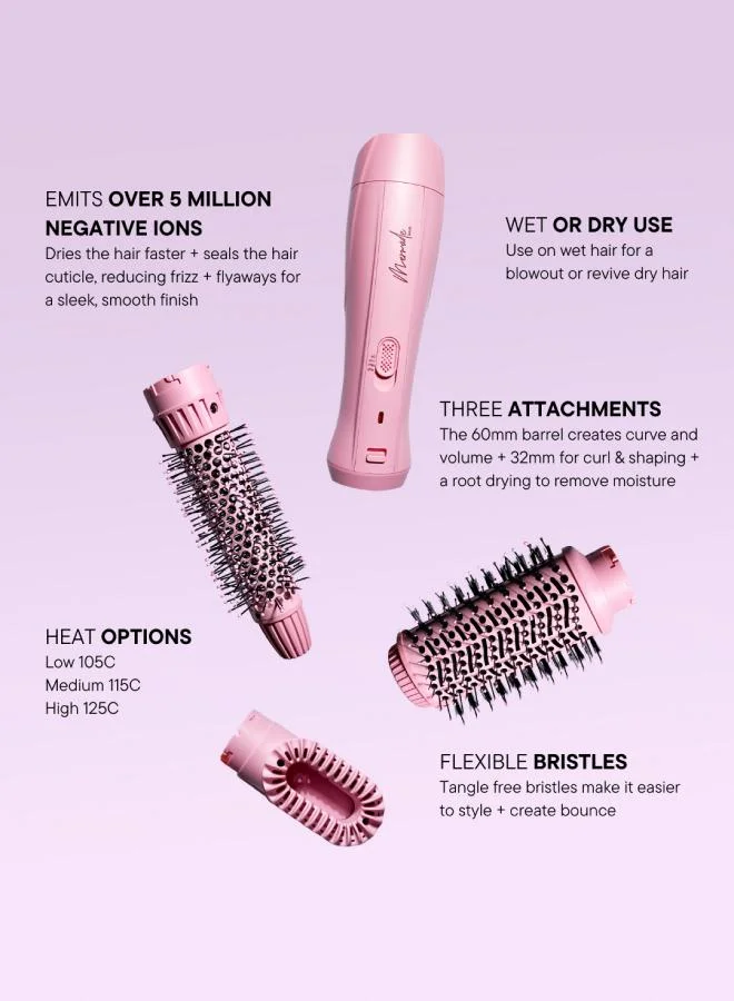 Mermade Hair Interchangeable Blow Dry Brush - Pink