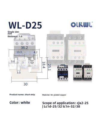AC Contactor Connecting Piece L1L2L3 Three-phase Power Supply Main Power Short Circuit Bar Star Triangle Contactor Short Circuit Piece-Colour:Black-d25-3 Thickened (applicable To Cjx2-25/lc1d-25) - pzsku/ZDCECBFED56718F833FE6Z/45/_/1742366775/d9e867ad-3aa0-4551-a0d5-ed8cf09d13f0