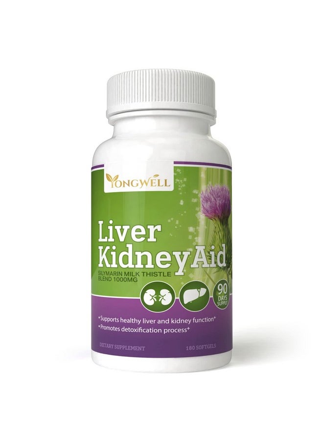 New Green Nutrition Liver Kidney Aid, Herbal Based Ingredients Supports Liver and Kidney Health, 90 Days Supply (180 Softgels)  - Image 1