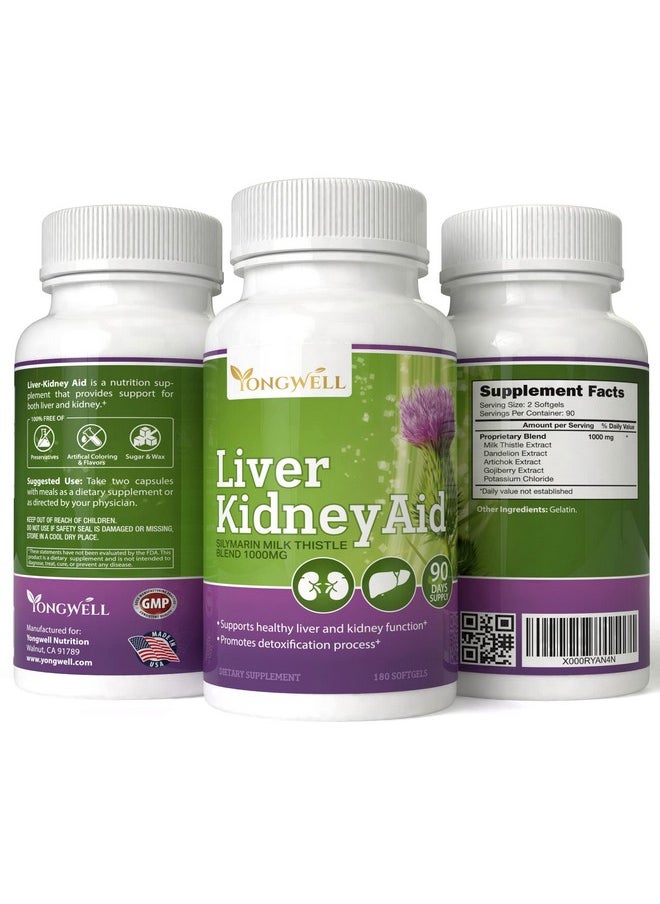 New Green Nutrition Liver Kidney Aid, Herbal Based Ingredients Supports Liver and Kidney Health, 90 Days Supply (180 Softgels)  - Image 5