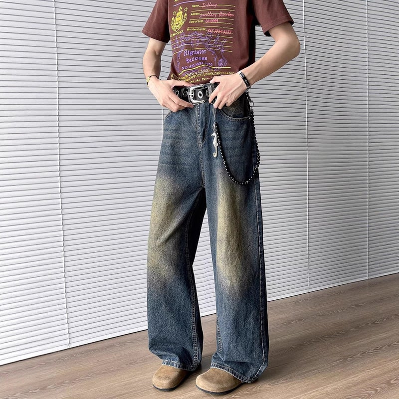 Unisex Classic Denim Jeans Loose Fit Daily Outdoor Wear - Image 2