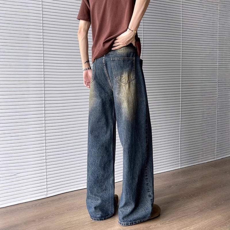 Unisex Classic Denim Jeans Loose Fit Daily Outdoor Wear - Image 3