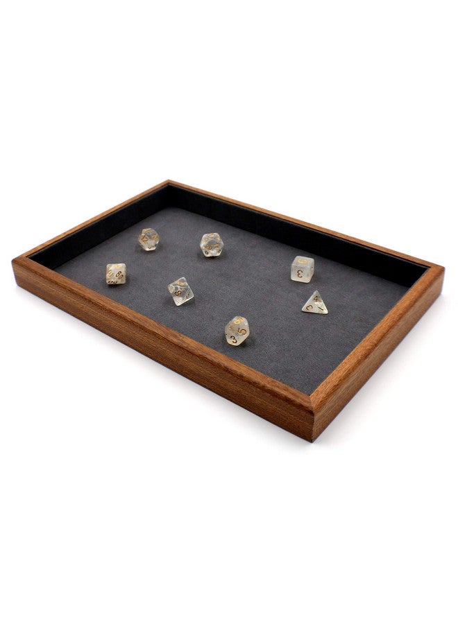 Dahan Dice Premium Wood Dnd Dice Tray With Matching Crystal Dice Set  - Image 1