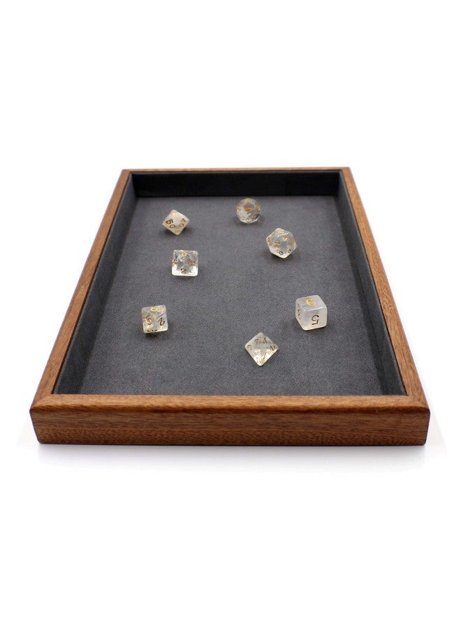 Dahan Dice Premium Wood Dnd Dice Tray With Matching Crystal Dice Set  - Image 5