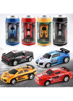 Generic Electric Can Light Remote Control Car Mini Canned Four-way Wireless Remote Control Car Racing Toy Car With Roadblock-Color:1681 Can Remote Control Car Red 120g  - Image 2