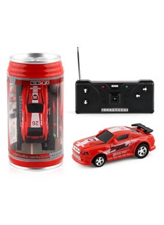 Generic Electric Can Light Remote Control Car Mini Canned Four-way Wireless Remote Control Car Racing Toy Car With Roadblock-Color:1681 Can Remote Control Car Red 120g  - Image 1