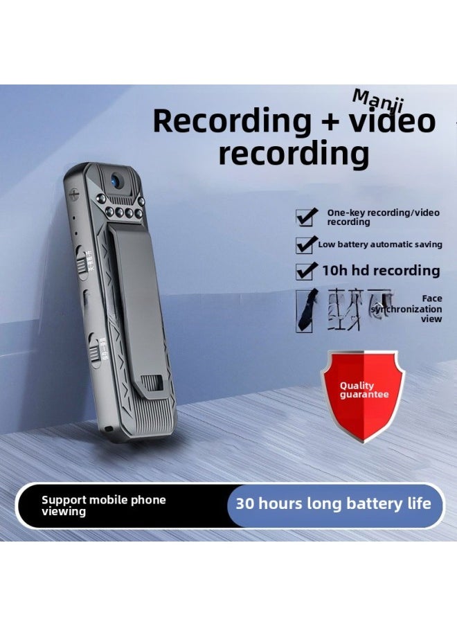 Generic Law Enforcement Recorder Back Clip Recording Pen With Camera Video Recording All-in-one Movement With Camera Body Artifact-Body Color:[4k Ultra-clear Night Vision] 15 Hours Of Battery Life + Without Card  - Image 2