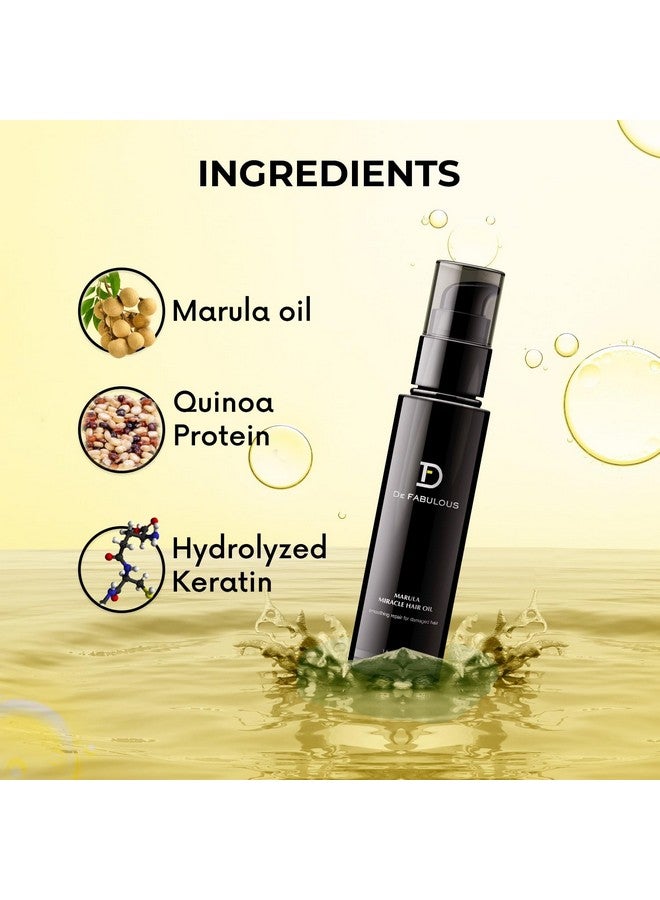 De Fabulous Marula Miracle Repair Oil - 50Ml | Sulphate-Free | All Hair Types - Image 2