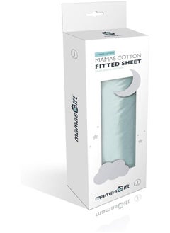 Cotton Fitted Sheet, 120 cm x 60 cm Size, Blue