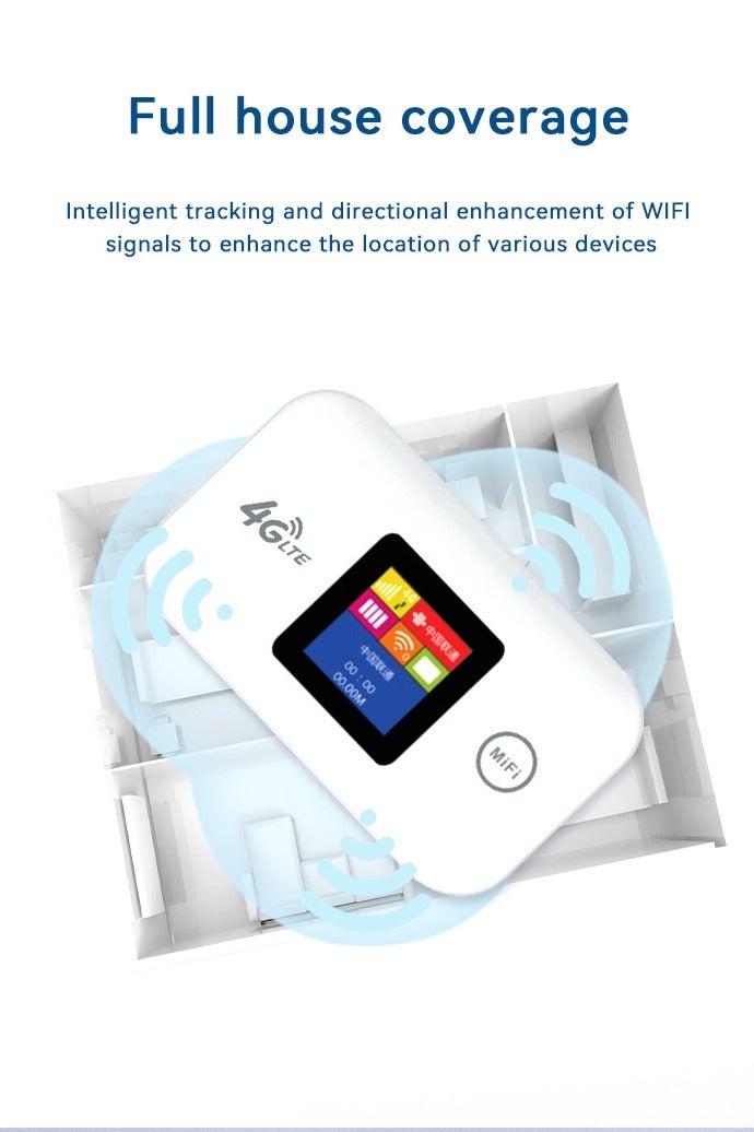 Portable 4G WiFi Router with SIM Slot – Pocket MiFi Modem with Cable, ABS Body, 150Mbps, Asia Version B1/B3/B5/B8/B38/B39/B40/B41 – Mobile Hotspot for Travel, Home, Office - Image 1