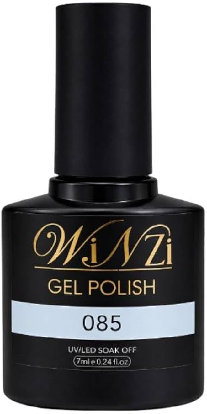 Pastel Blue Gel Nail Polish 7ML, Soft Light Blue Soak Off UV LED Gel Polish, Smooth Application, High Gloss Finish, Long Lasting Color for Salon Manicure and DIY Nail Art at Home (085)