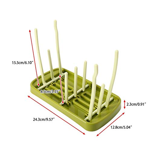 SYGA Foldable Baby Bottle Drying Racks Feeding Cup Nipple Storage Shelf Stand Holder (Green) - Image 2