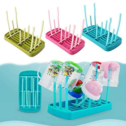SYGA Foldable Baby Bottle Drying Racks Feeding Cup Nipple Storage Shelf Stand Holder (Green) - Image 5