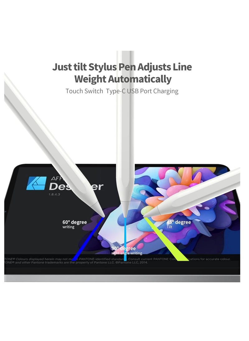 Generic - iPad Pencil 2nd Generation Compatible with Apple Pencil with Power Display with Palm Rejection Tilt Feature, iPad 10th/9th/8th/7th Gen, iPad Pro 11/12.9 inch, iPad Air 5th/4th/3rd Gen, - Image 1