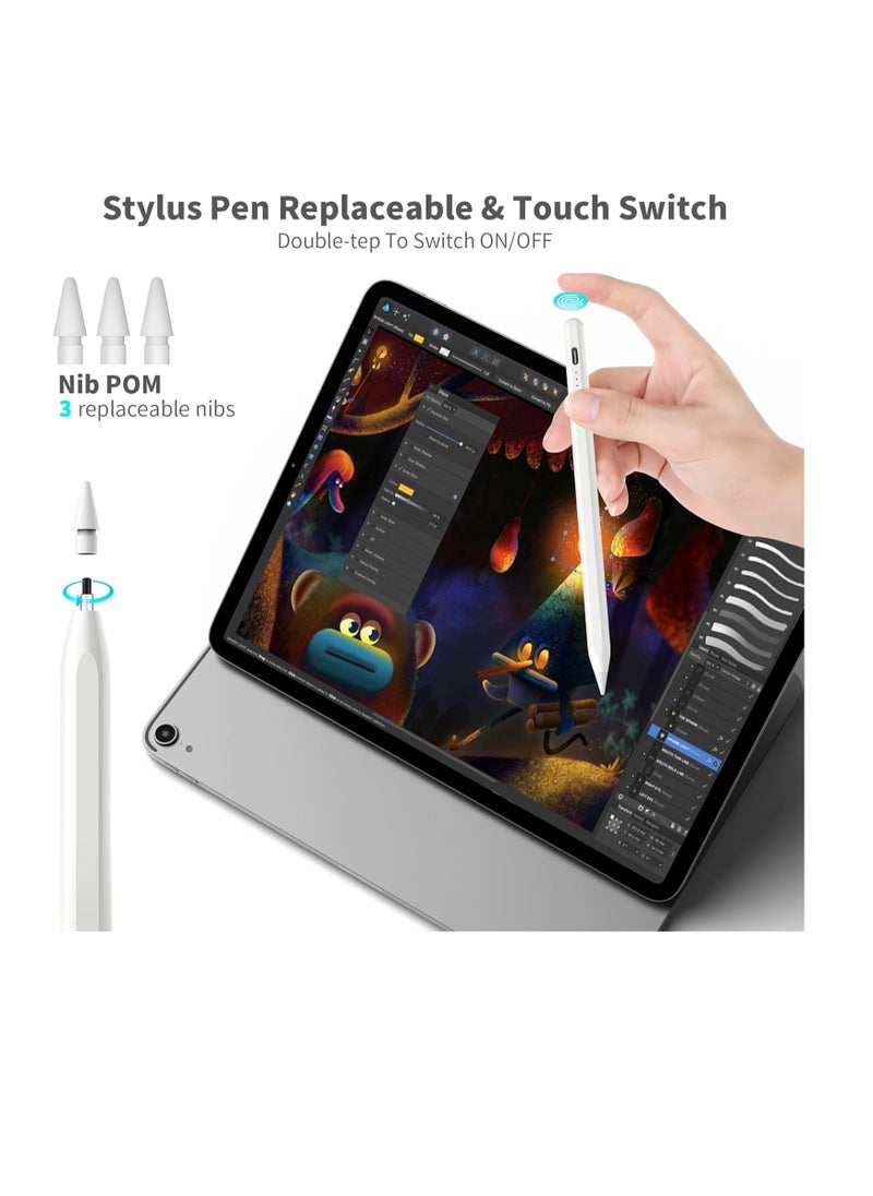 Generic - iPad Pencil 2nd Generation Compatible with Apple Pencil with Power Display with Palm Rejection Tilt Feature, iPad 10th/9th/8th/7th Gen, iPad Pro 11/12.9 inch, iPad Air 5th/4th/3rd Gen, - Image 1