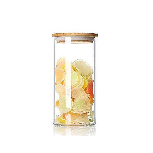 Skykey Glass Canister with Lid - 1000 ml, 1 Pieces, Clear - Image 1