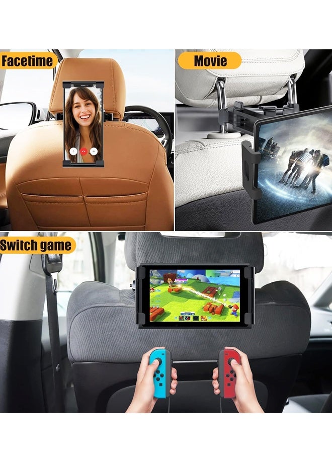 Car Tablet Holder for Backseat, for ipad Headrest Mount, Car Mount for Back Seat with 360°Rotating,for Most Tablets/Phones - Image 5