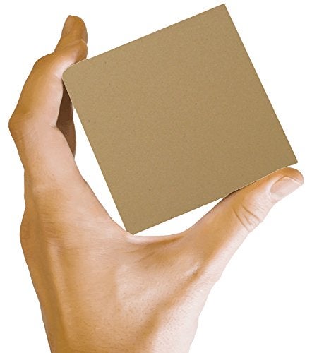 ThunderBolt Paper 200 Brown Kraft Fiber 80# Cover Paper Sheets - 4" X 4" (4X4 Inches) Small Square Card Size - Rich Earthy Color with Natural Fibers - 80lb/Pound Cardstock - Smooth Finish - Image 2
