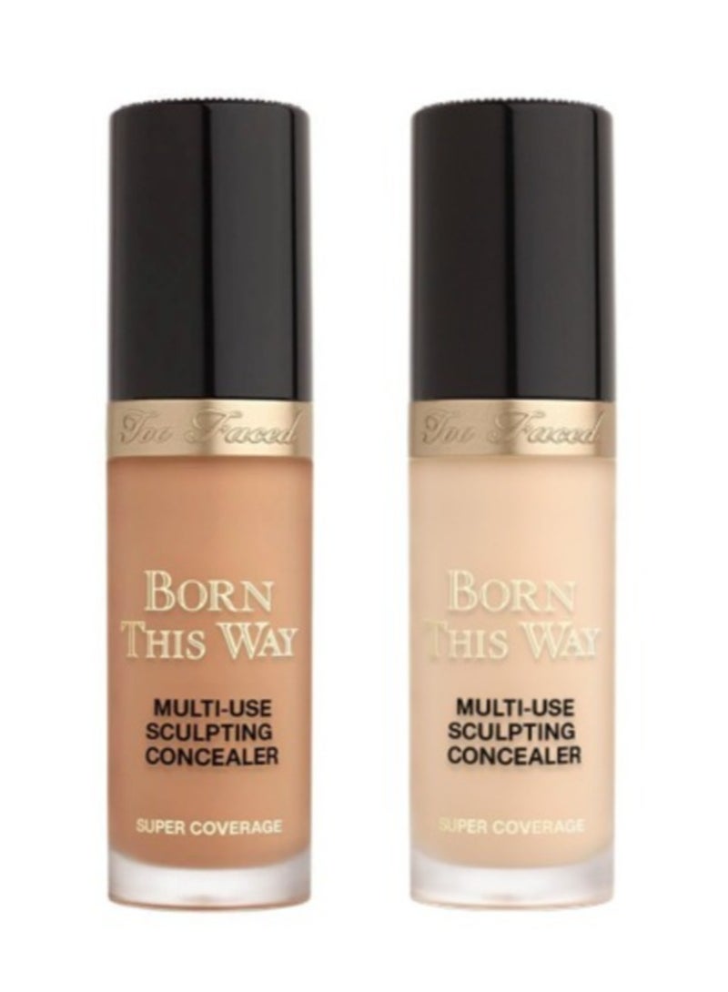 Too FacedCosmetics Born This Way Multi-Use Sculpting Concealer Golden Beige + Born This Winnie Faced Concealer Nude - Image 1