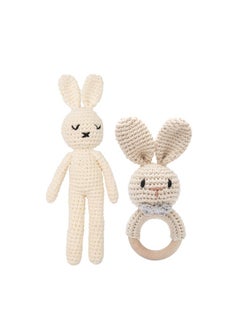 Generic Newborn Baby Educational Toys Crochet Animal Rabbit Elephant Rattle Cute Doll Children Rattle 