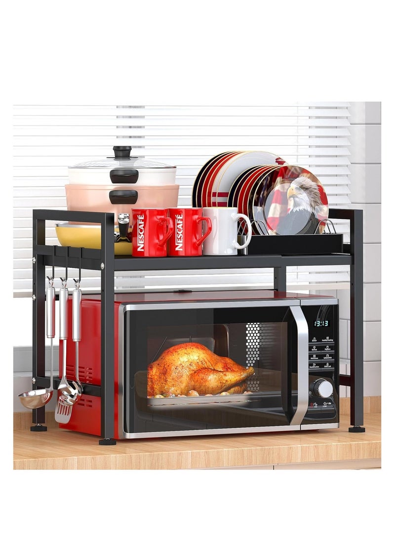 Metal Microwave Oven Holder Organizer Storage Rack - Image 2