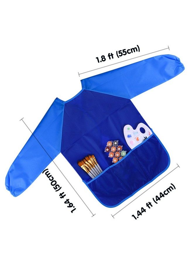 KUUQA Waterproof Children Art Smock Kids Art Aprons With 3 Roomy Pocketspainting Supplies (Paints And Brushes Not Included) - Image 4