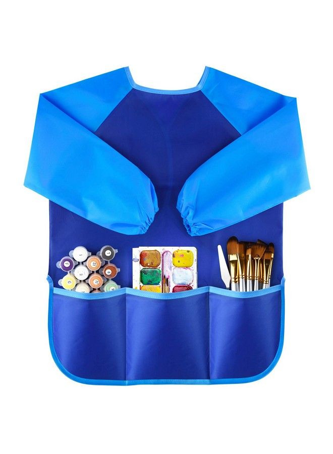 KUUQA Waterproof Children Art Smock Kids Art Aprons With 3 Roomy Pocketspainting Supplies (Paints And Brushes Not Included) - Image 1