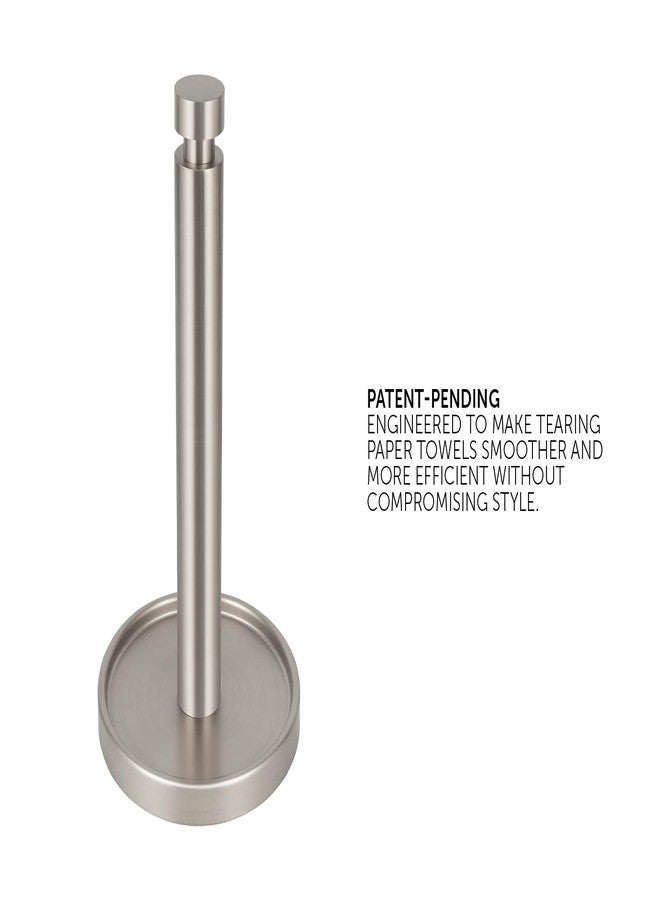 Ivilon Paper Towel Roll Stand - Steady and Easy Tear - Fits All Paper Towel Rolls - Brushed Nickel - Image 2