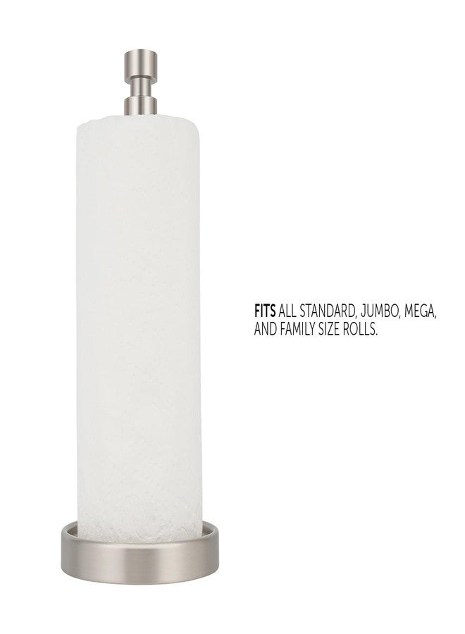 Ivilon Paper Towel Roll Stand - Steady and Easy Tear - Fits All Paper Towel Rolls - Brushed Nickel - Image 3