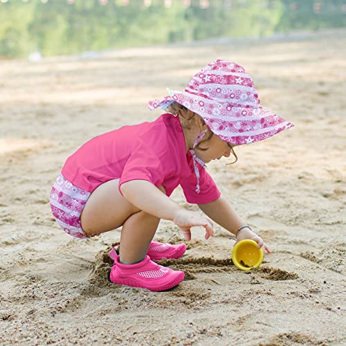 green sprouts i play. by green sprouts baby girls Rashguard infant and toddler sun protective swimwear, Hot Pink, 24 Months US - Image 5