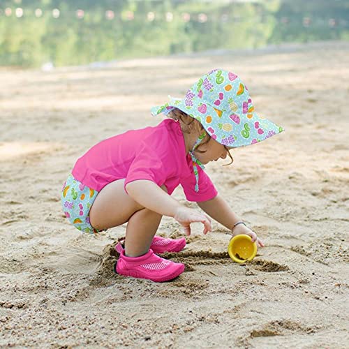 green sprouts i play. by green sprouts baby girls Rashguard infant and toddler sun protective swimwear, Hot Pink, 24 Months US - Image 3